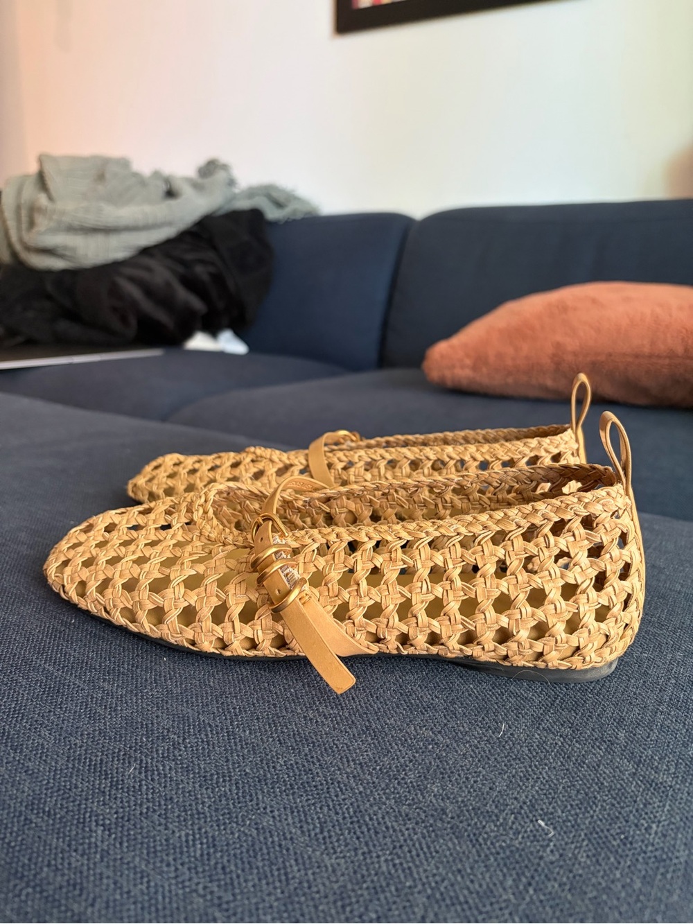 rag & bone Woven Mary Jane Flats in Tan - Picture 5 of 6